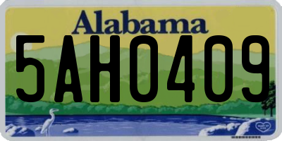 AL license plate 5AH0409
