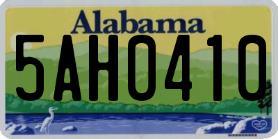 AL license plate 5AH0410