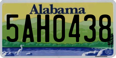 AL license plate 5AH0438