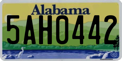 AL license plate 5AH0442