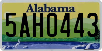 AL license plate 5AH0443