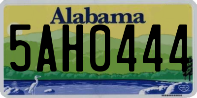 AL license plate 5AH0444
