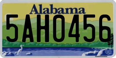 AL license plate 5AH0456