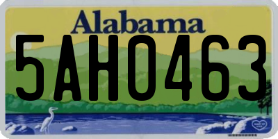 AL license plate 5AH0463