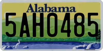 AL license plate 5AH0485