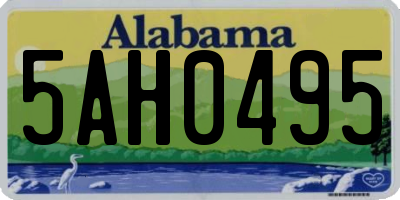 AL license plate 5AH0495