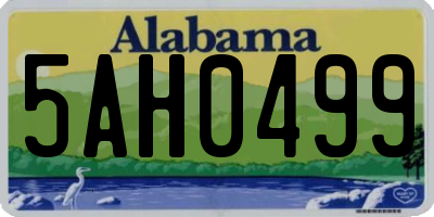 AL license plate 5AH0499