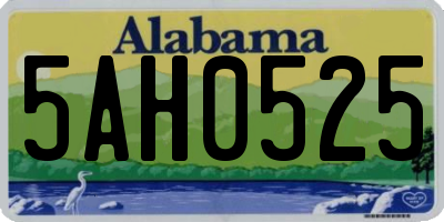 AL license plate 5AH0525