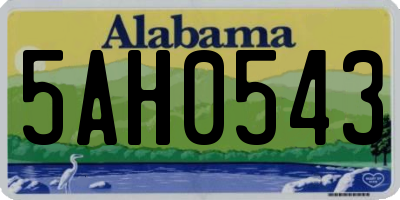AL license plate 5AH0543