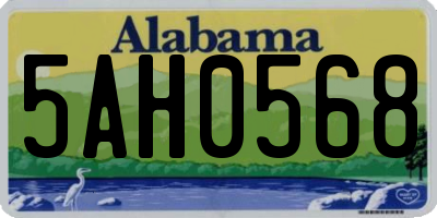 AL license plate 5AH0568