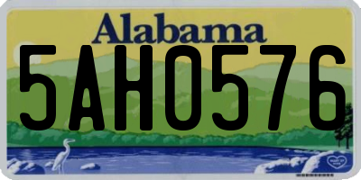 AL license plate 5AH0576