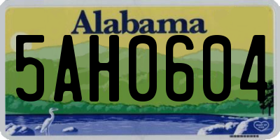 AL license plate 5AH0604