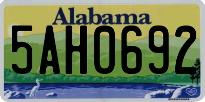 AL license plate 5AH0692