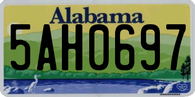 AL license plate 5AH0697