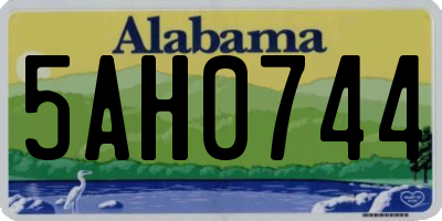 AL license plate 5AH0744