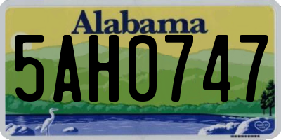 AL license plate 5AH0747