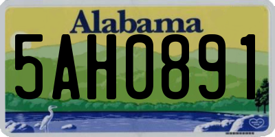 AL license plate 5AH0891