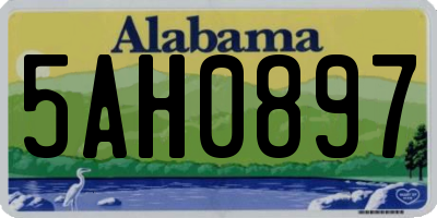 AL license plate 5AH0897