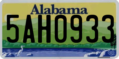 AL license plate 5AH0933