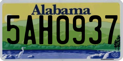 AL license plate 5AH0937