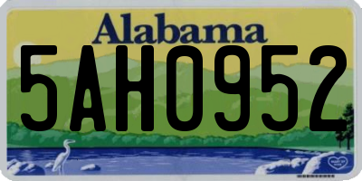 AL license plate 5AH0952