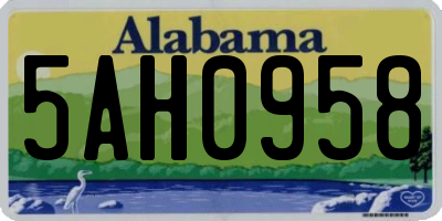AL license plate 5AH0958