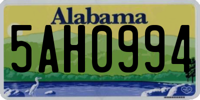 AL license plate 5AH0994
