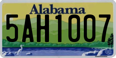 AL license plate 5AH1007