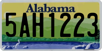 AL license plate 5AH1223