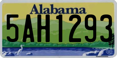 AL license plate 5AH1293