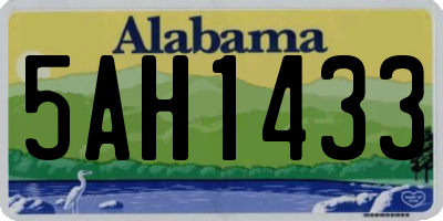 AL license plate 5AH1433