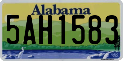AL license plate 5AH1583