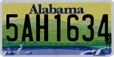 AL license plate 5AH1634