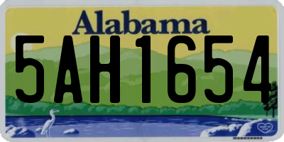 AL license plate 5AH1654