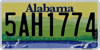 AL license plate 5AH1774