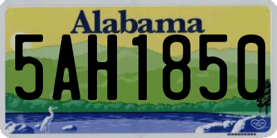 AL license plate 5AH1850