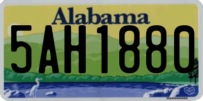 AL license plate 5AH1880