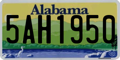 AL license plate 5AH1950