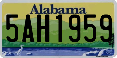 AL license plate 5AH1959