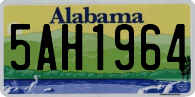 AL license plate 5AH1964