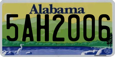 AL license plate 5AH2006