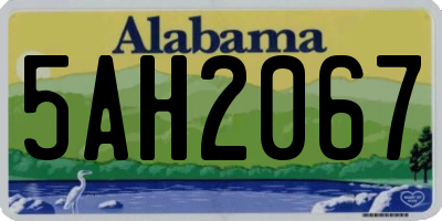AL license plate 5AH2067