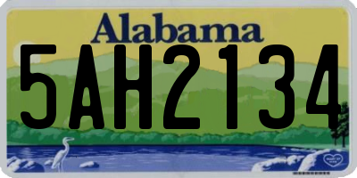 AL license plate 5AH2134