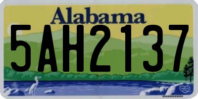 AL license plate 5AH2137