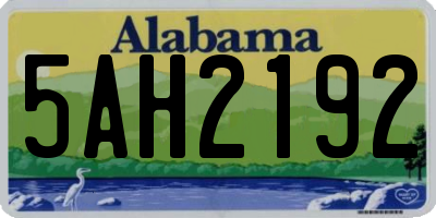 AL license plate 5AH2192