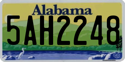 AL license plate 5AH2248