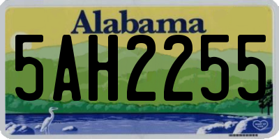 AL license plate 5AH2255