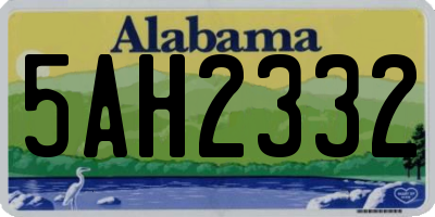 AL license plate 5AH2332