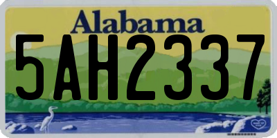AL license plate 5AH2337