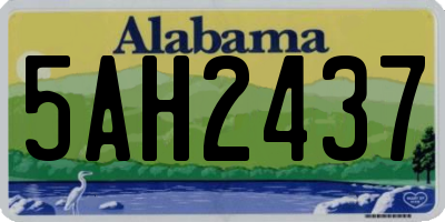 AL license plate 5AH2437